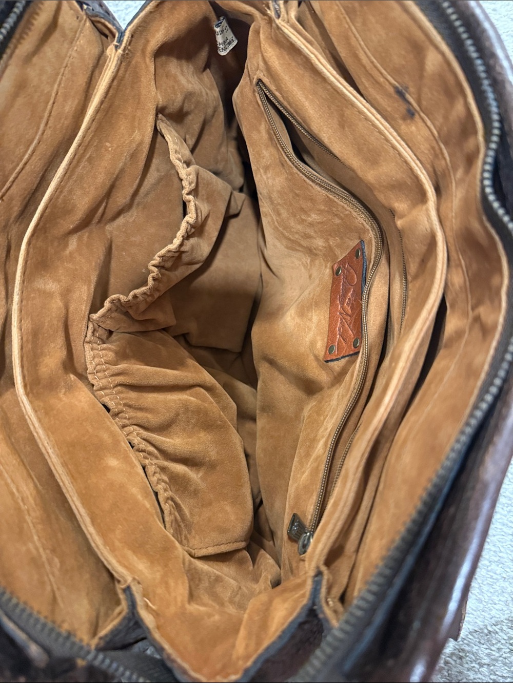 Patricia Nash Brown Leather Shoulder Bag with Tassel & Medallion - Picture 11 of 13